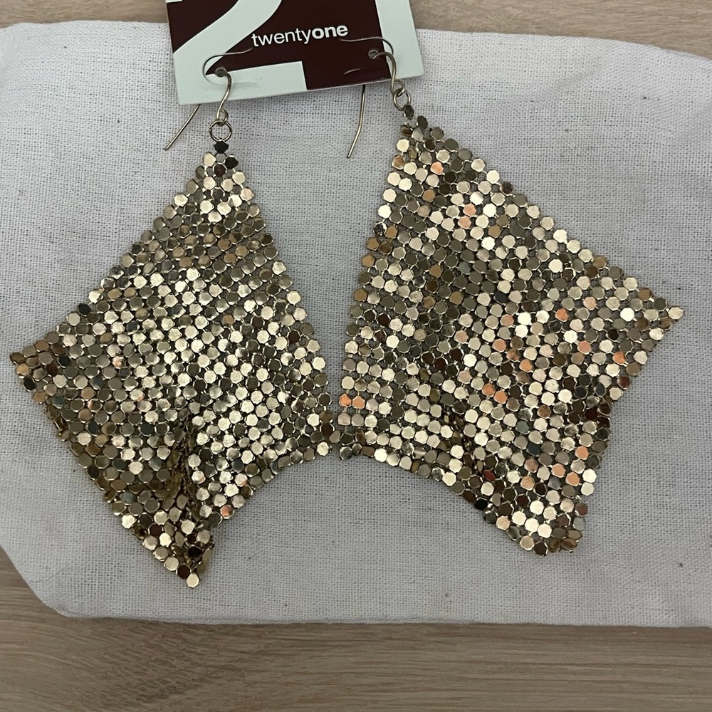 Twenty Gold Statement Earrings